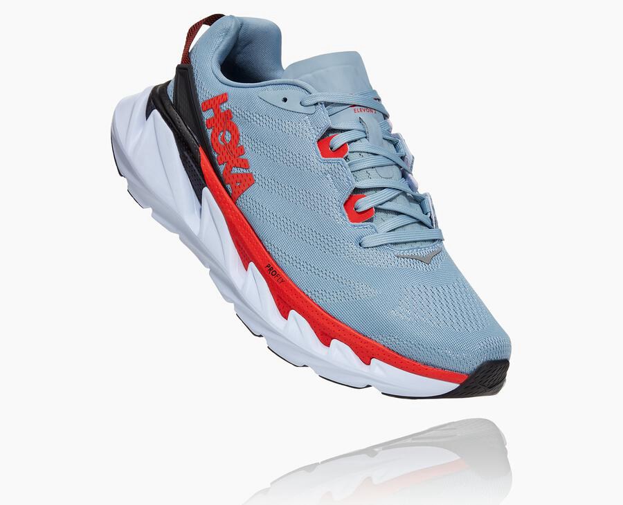 Running Shoes Mens - Hoka One One Elevon 2 - Blue/White - OFUAPMC-81